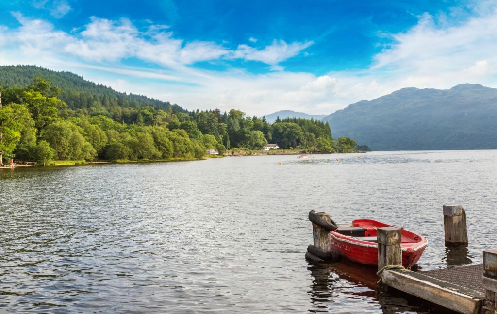 Lake Loch Lomond on a beautiful summer day