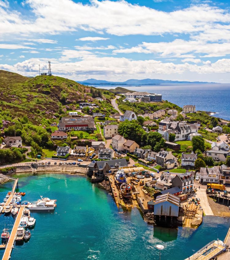 Mallaig port in Lochaber, West Coast of Scotland