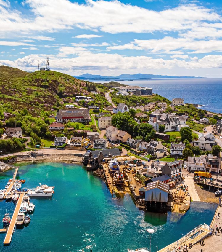 Mallaig port in Lochaber, West Coast of Scotland