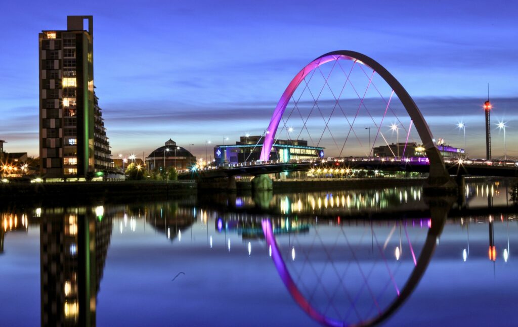 Finnieston; River Clyde Glasgow towards the Squinty Bridge
