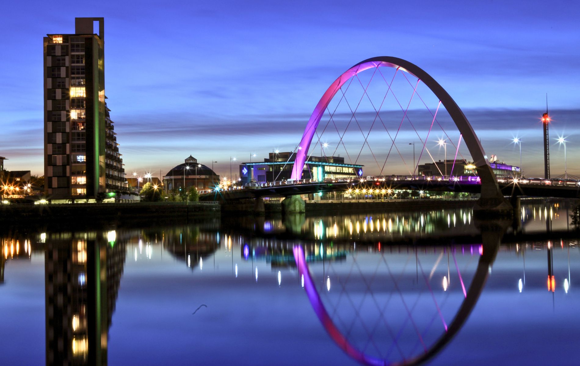 Finnieston; River Clyde Glasgow towards the Squinty Bridge