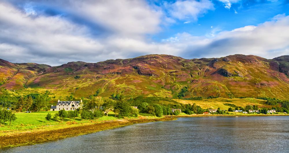 Property in the Highlands and Islands, arial view of Isle of Skye