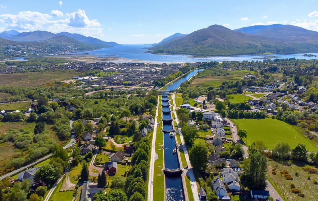 Neptunes Staircase in Fort William, Scottish Highlands