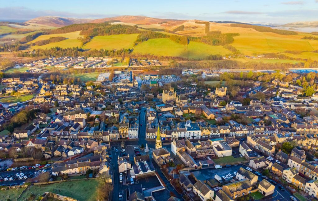 Selkirk town centre and surroundings