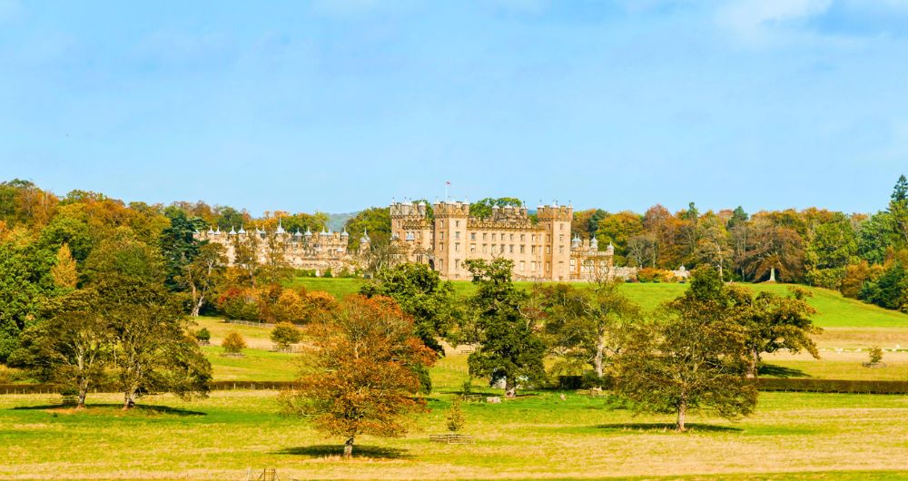 Floors Castle and river Tweed near Kelso in the Scottish borders