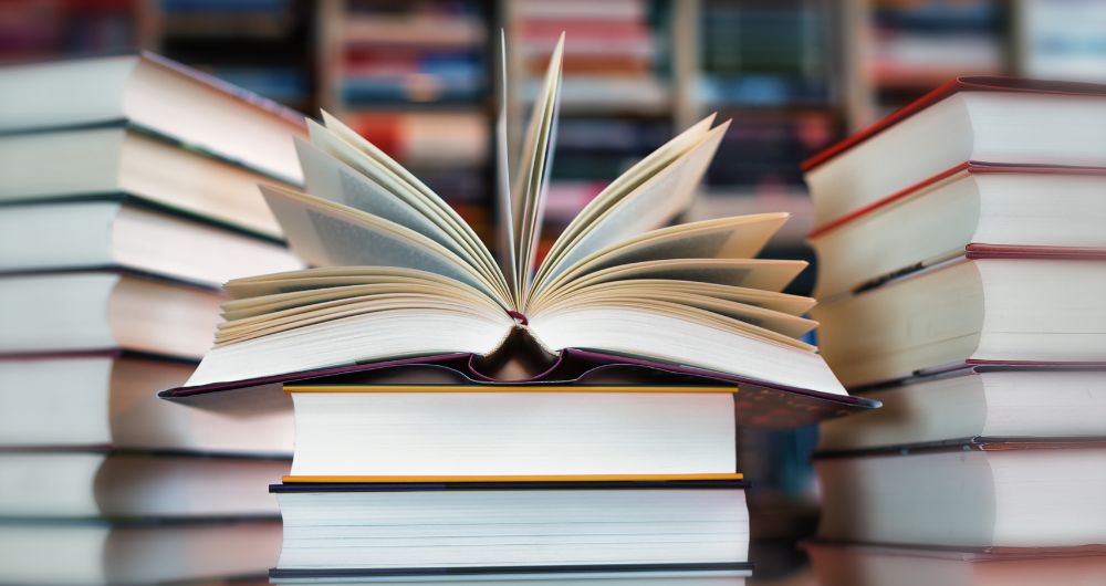 Stack of books school image