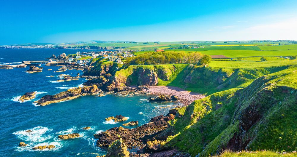 Village of St Abbs Starney Bay Berwickshire Scotland