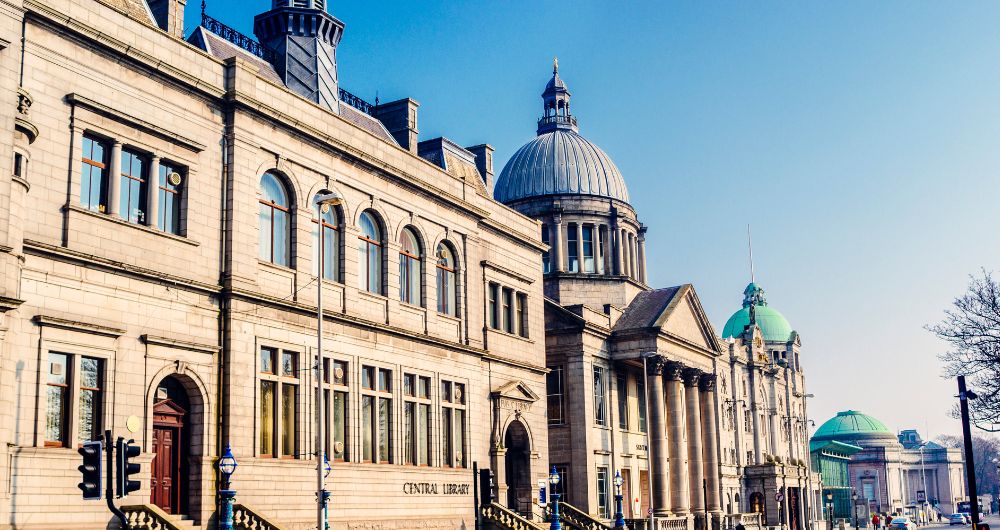 Aberdeen, looking eastward along Rosemount Viaduct