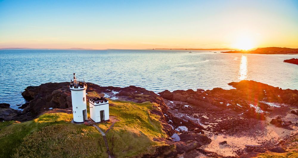 Elie Ness Lighthouse on the coast of Fife