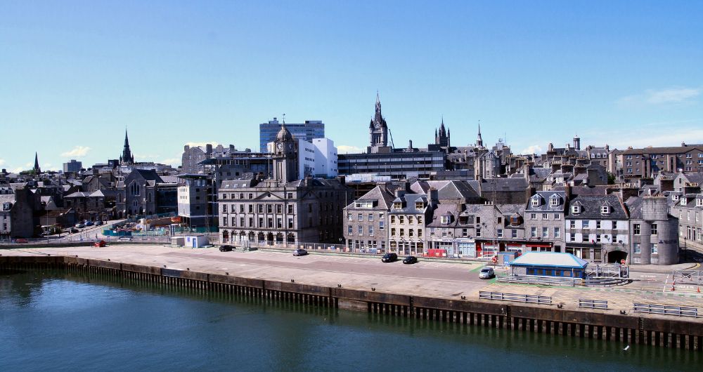 Aberdeen skyline from the docks